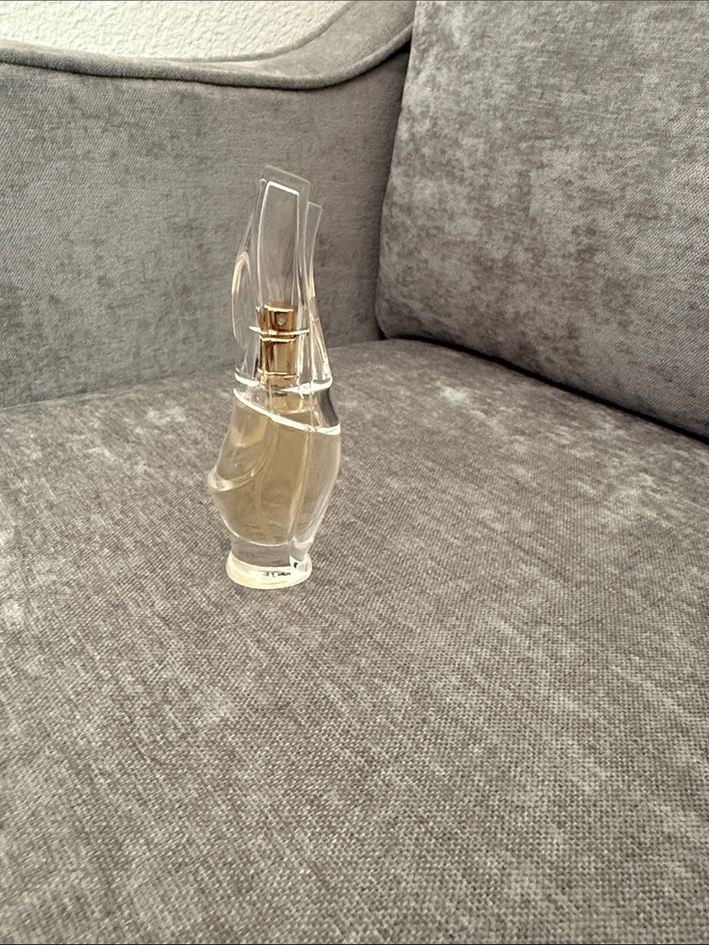 Donna Karan Clear Sculpted Glass bottle